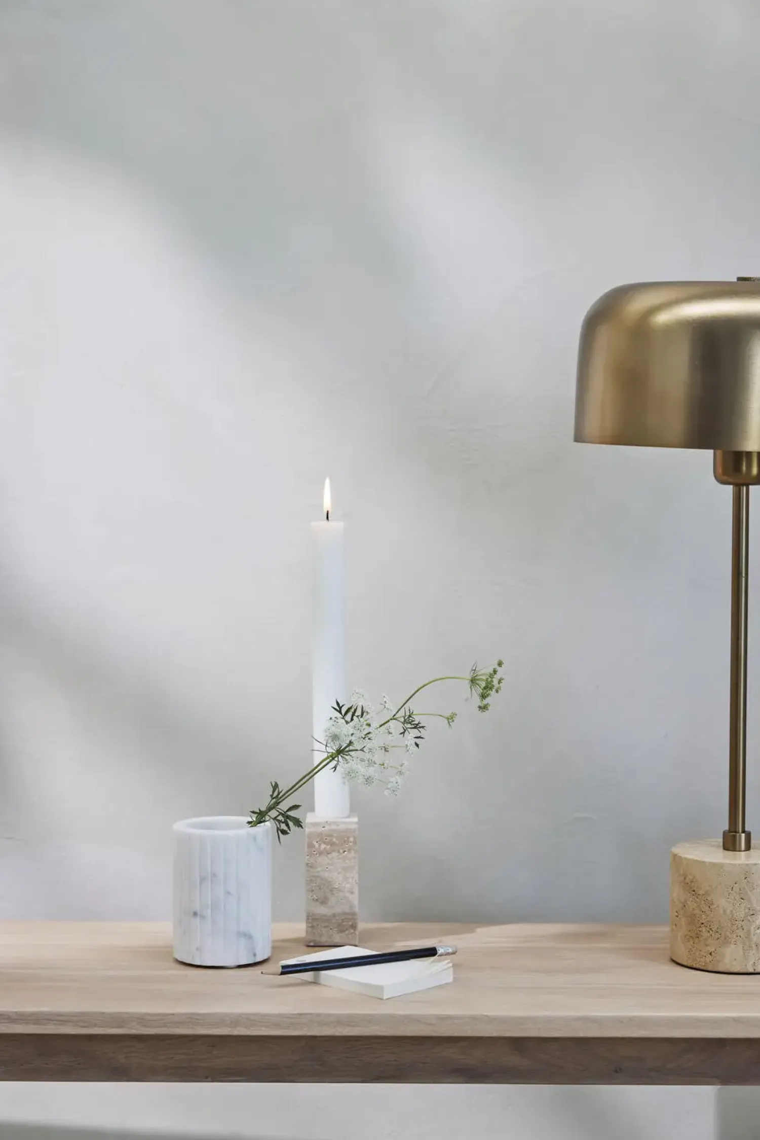 - Sofillia bordlampe 98x25 cm. guld marmor*Lene Bjerre Online