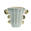 - Valentina vase i keramik 24x13 cm. mint/guld^Lene Bjerre Hot
