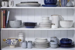 - Valentina vase i keramik 24x13 cm. blå/guld*Lene Bjerre Online