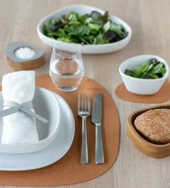 - Dækkeserviet - Table mat curve - Hippo Black Antracite - 24x28 cm*LindDNA Online