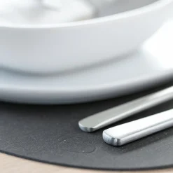 - Dækkeserviet - Table mat curve - Core Flecked Anthracite - 37x44 cm*LindDNA Discount