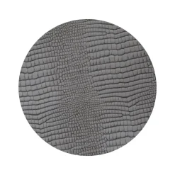 - Rund dækkeserviet - silver/croco - 40 cm*LindDNA Outlet