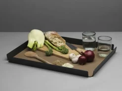 bakke - Tray square small (nupo pastel green/alu anthracite)^LindDNA Best