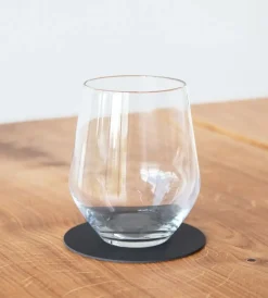 ølbrik - Glass mat circle (black/nupo)*LindDNA Hot