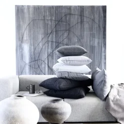 - Pude i fløjl m. strop - Taupe - 50x80 cm*Louise Smærup Hot