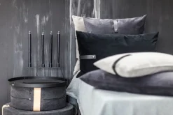 pude - Mørkegrå pude i velour 80 x 50 cm^Louise Smærup Clearance