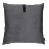 pude - Mørkegrå pude i velour 65 x 65 cm*Louise Smærup Online