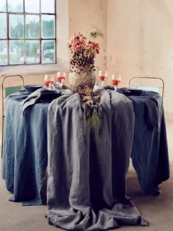 - Dug - Lovely - Dusty Blue/Blå - 145x250 cm*Lovely Linen Best