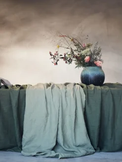 - Dug - Lovely - Jeep/Grøn - 145x250 cm^Lovely Linen Discount