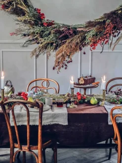 - Dug - Lovely - Chocolate Brun - 145x250 cm*Lovely Linen New