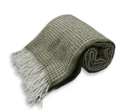 - Plaid - Uld - Grøn - 130x170 cm*Lovely Linen Online