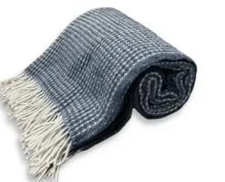 - Plaid - Uld - Blå - 130x170 cm^Lovely Linen Discount