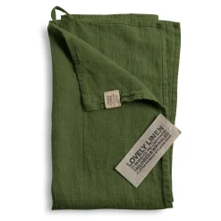 - Viskestykke - Jeep Green/Grøn*Lovely Linen Best