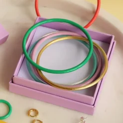 - Armbånd - Color Bangle - Lys Grøn - Ø 6,5 cm*LULU Copenhagen Clearance