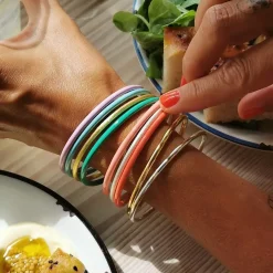 - Armbånd - Color Bangle - Coral/ Orange - Ø 6,0 cm^LULU Copenhagen Outlet