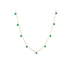 - Halskæde - Love U - Guld/Light Green^LULU Copenhagen Sale