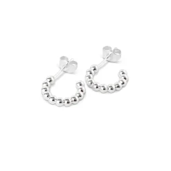 - Øreringe - Color Ball Hoops - Small - Sølv^LULU Copenhagen