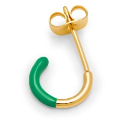 - Øreringe - Color Hoop Half Dip - Lys Grøn (1 stk.)*LULU Copenhagen