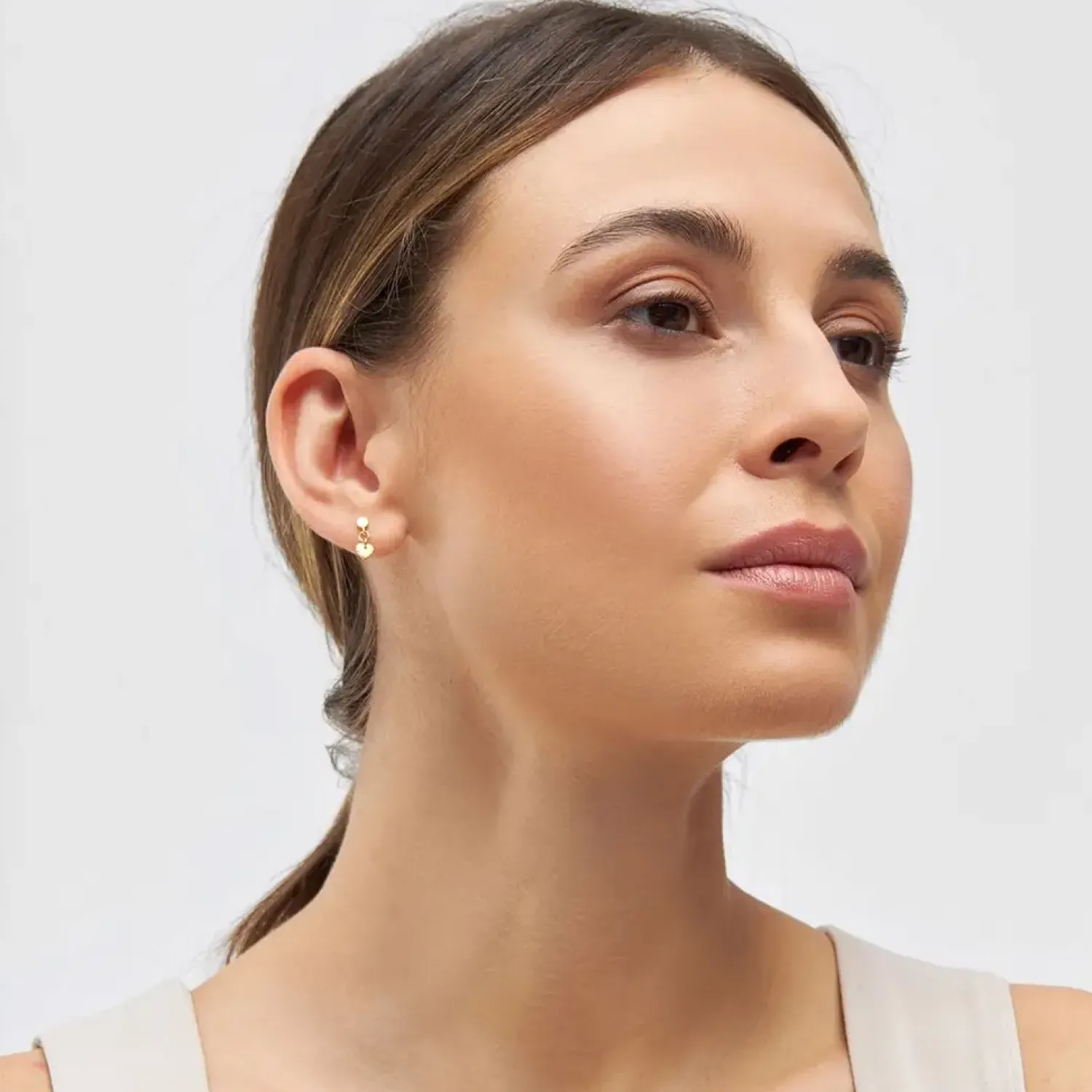 - Ørestikker - Topping Short Love U - Guld - 1 stk.*LULU Copenhagen Sale