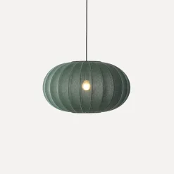 - Pendellampe - Knit-Wit 57 Oval Pendant - Tweed Green*Made by Hand Outlet