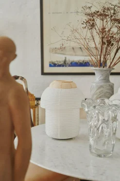 - Bordlampe - Papier Ø30 Double Table - Soft Yellow^Made by Hand Outlet