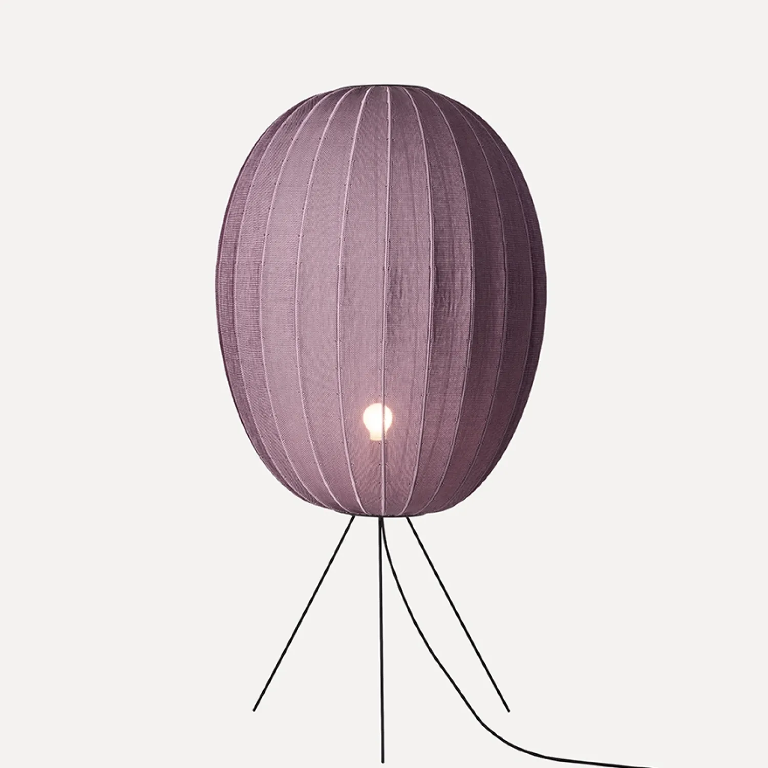 - Gulvlampe - Knit-Wit 65 High Oval Floor Medium - Burgundy^Made by Hand Outlet