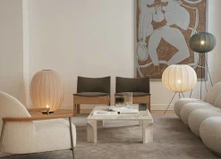 - Gulvlampe - Knit-Wit 65 High Oval Floor Medium - Blue Stone*Made by Hand Online