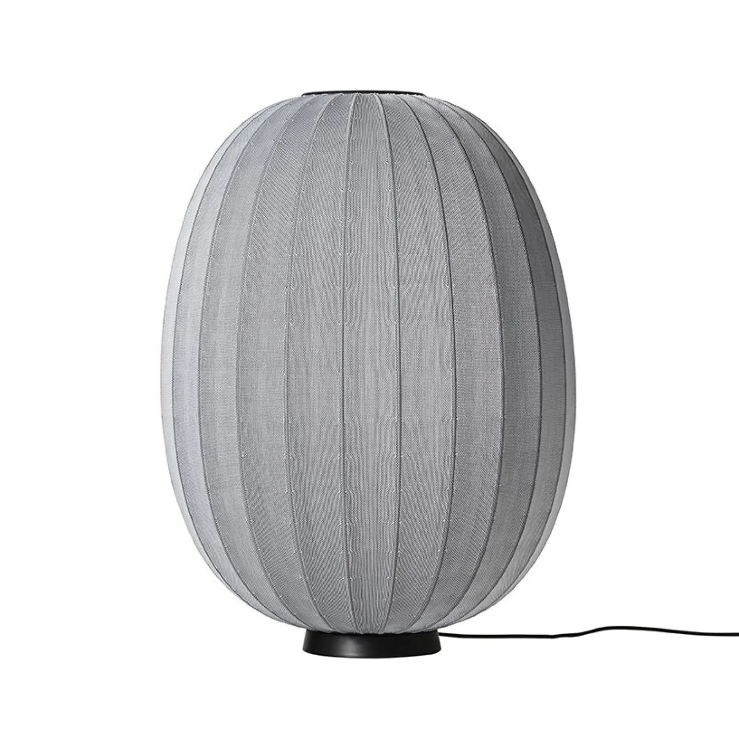 - Gulvlampe - Knit-Wit 65 High Oval Floor Level - Silver^Made by Hand New