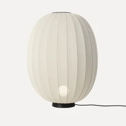 - Gulvlampe - Knit-Wit 65 High Oval Floor Level - Pearl White*Made by Hand Hot