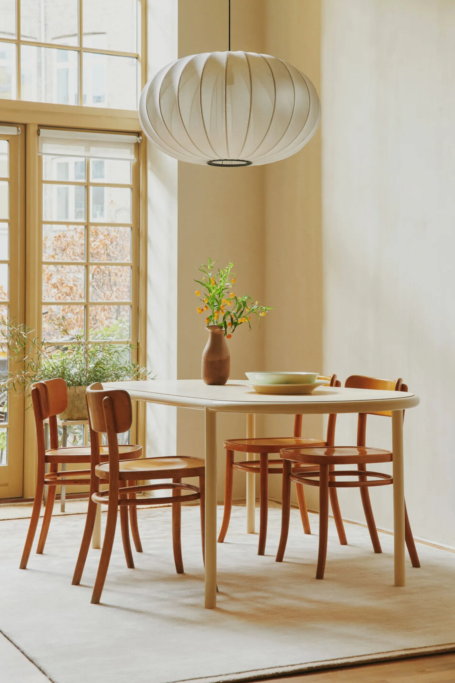 - Loftlampe - Knit-Wit 57 Oval Ceiling/Wall - Pearl White*Made by Hand Best