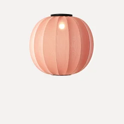 - Loftlampe - Knit-Wit 60 Round Ceiling - Coral*Made by Hand Clearance