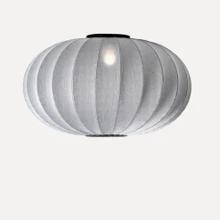 - Loftlampe - Knit-Wit 76 Oval Ceiling/Wall - Silver*Made by Hand Best