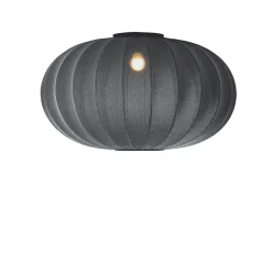 - Loftlampe - Knit-Wit 76 Oval Ceiling/Wall - Black*Made by Hand Outlet