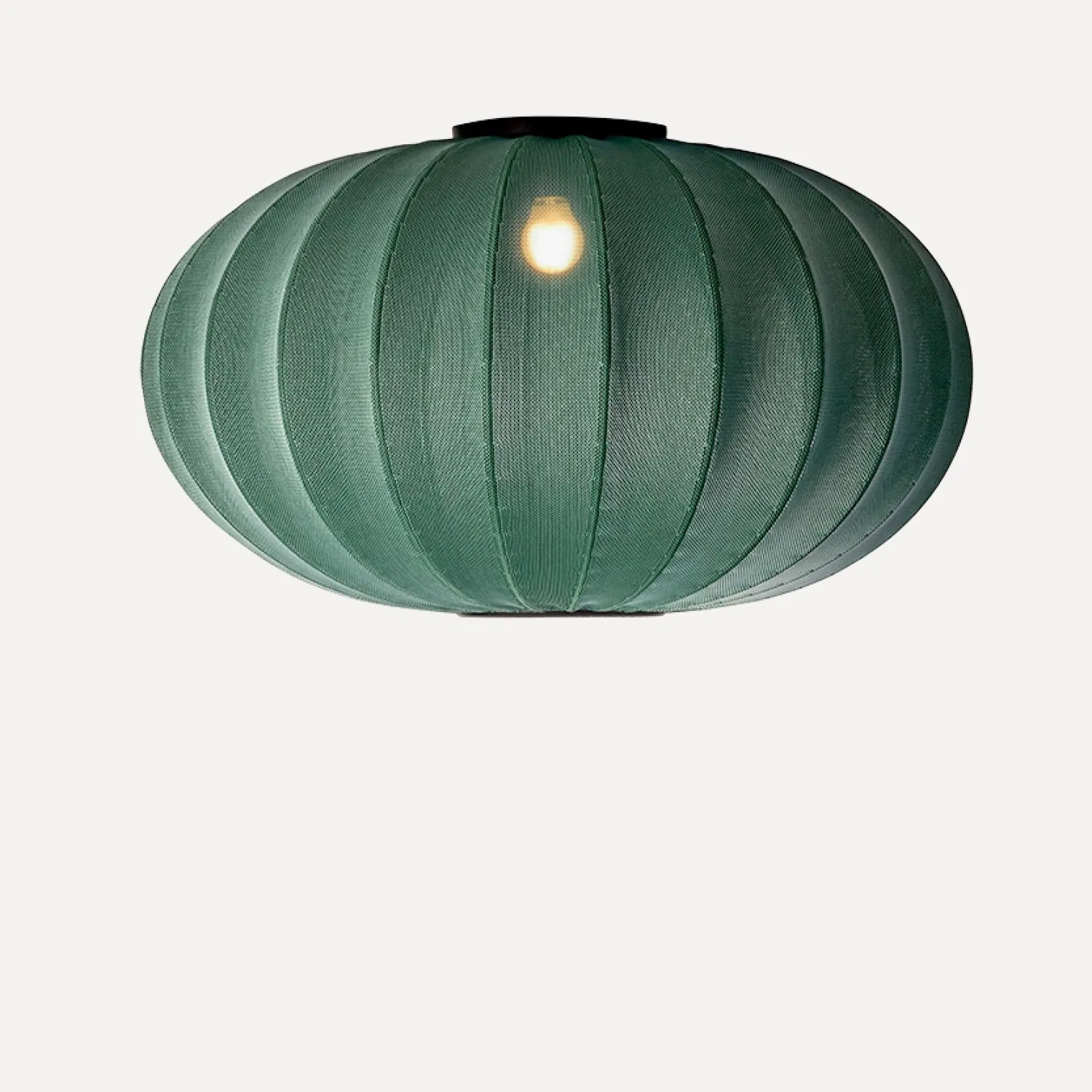 - Loftlampe - Knit-Wit 76 Oval Ceiling/Wall - Tweed Green*Made by Hand Clearance