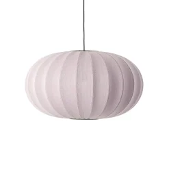 - Pendel - Knit-Wit 76 Oval Pendant - Light Pink*Made by Hand New