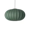 - Pendel - Knit-Wit 76 Oval Pendant LED - Tweed Green*Made by Hand Clearance