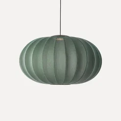 - Pendel - Knit-Wit 76 Oval Pendant LED - Tweed Green*Made by Hand Clearance