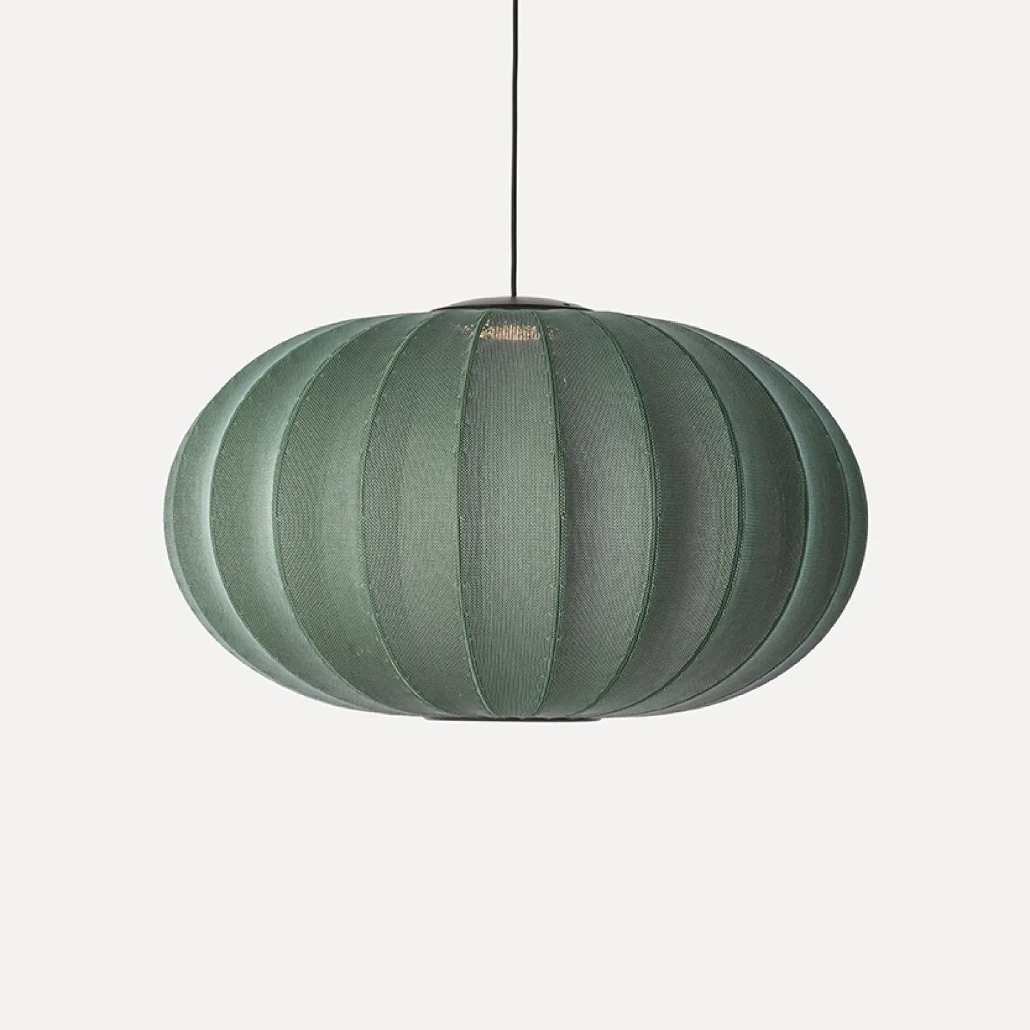 - Pendel - Knit-Wit 76 Oval Pendant LED - Tweed Green*Made by Hand Clearance