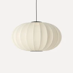 - Pendel - Knit-Wit 76 Oval Pendant LED - Pearl White*Made by Hand Online