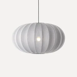 - Pendel - Knit-Wit 76 Oval Pendant - Silver*Made by Hand Clearance