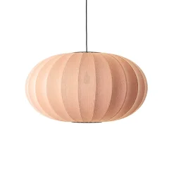 - Pendel - Knit-Wit 76 Oval Pendant - Coral*Made by Hand Clearance