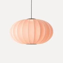 - Pendel - Knit-Wit 76 Oval Pendant - Coral*Made by Hand Clearance