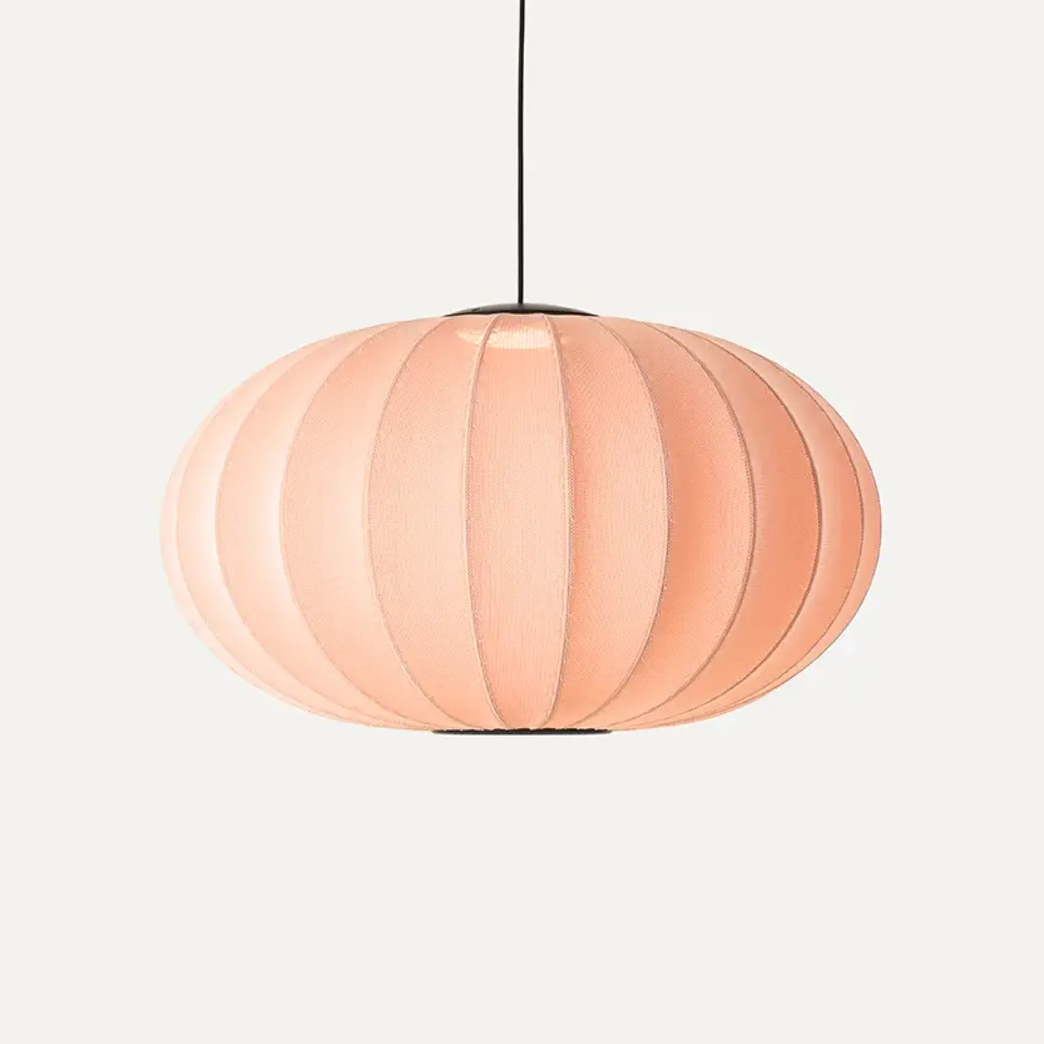 - Pendel - Knit-Wit 76 Oval Pendant - Coral*Made by Hand Clearance