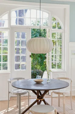 - Pendel - Knit-Wit 57 Oval Pendant LED - Pearl White*Made by Hand