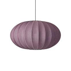 - Pendel - Knit-Wit 76 Oval Pendant - Burgundy*Made by Hand