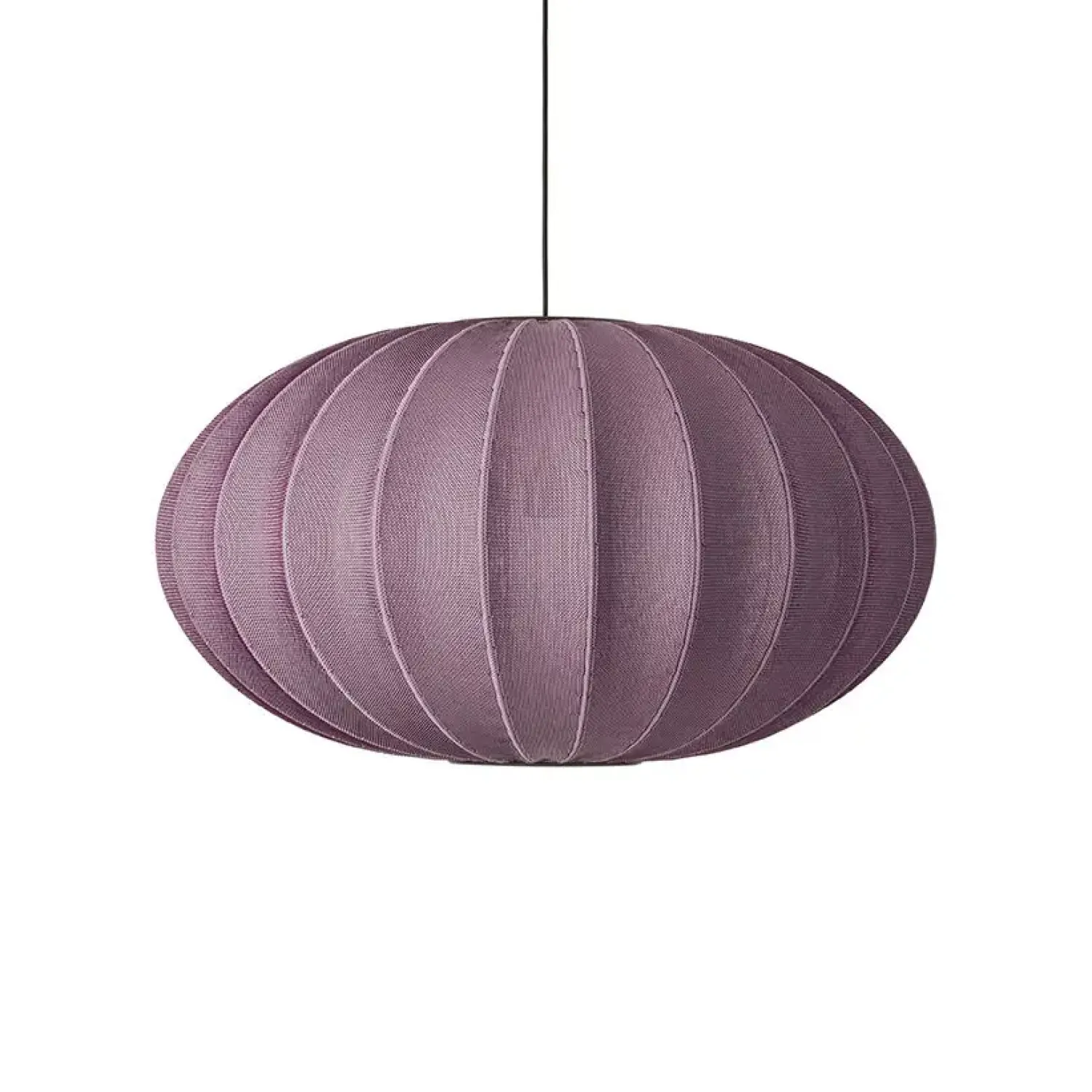 - Pendel - Knit-Wit 76 Oval Pendant - Burgundy*Made by Hand