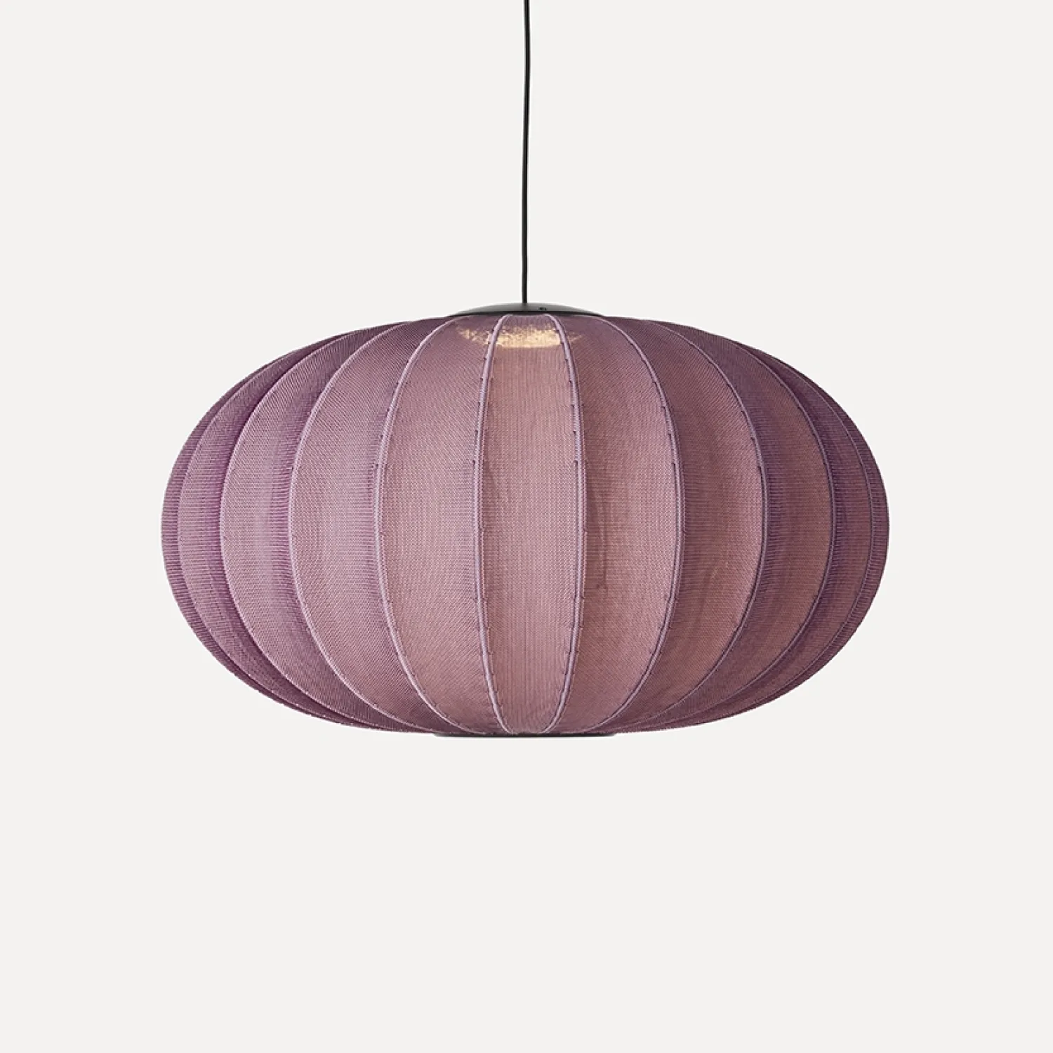 - Pendel - Knit-Wit 76 Oval Pendant - Burgundy*Made by Hand