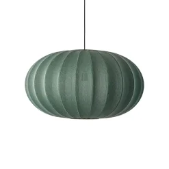 - Pendel - Knit-Wit 76 Oval Pendant - Tweed Green*Made by Hand New