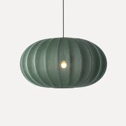 - Pendel - Knit-Wit 76 Oval Pendant - Tweed Green*Made by Hand New