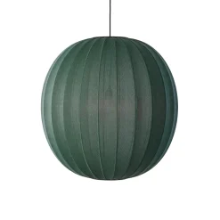 - Pendellampe - Knit-Wit 75 Round Pendant - Tweed Green*Made by Hand Best